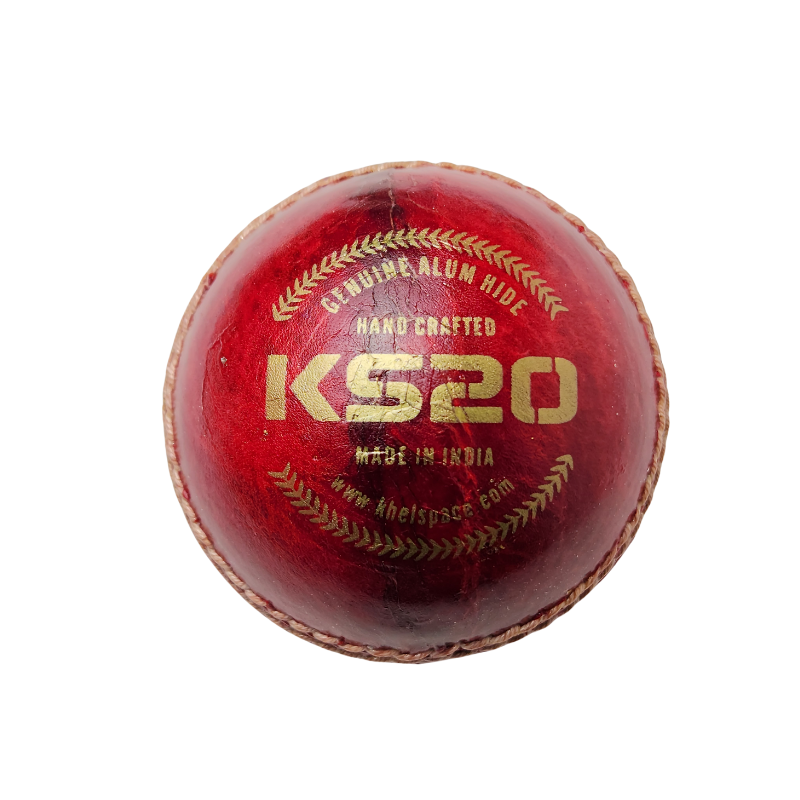 Khelspace KS-20 4 Piece Leather Cricket Ball | Hand-Stitched Professional Grade | Durable for Test, ODI, T20 & Practice Matches | Swing & Seam Optimized | Premium Shine & Consistent Bounce