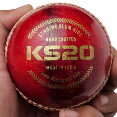 Khelspace KS-20 4 Piece Leather Cricket Ball | Hand-Stitched Professional Grade | Durable for Test, ODI, T20 & Practice Matches | Swing & Seam Optimized | Premium Shine & Consistent Bounce