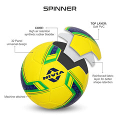 NIVIA SPINNER MACHINE STITCHED FOOTBALL SIZE -5 (BRAZIL)