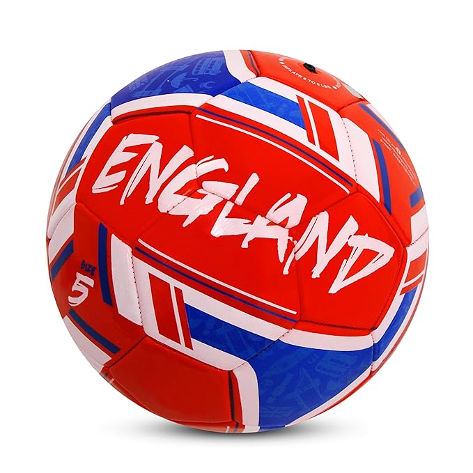 Nivia Spinner Football (England) Machine Stitched/32 Panel/Ball for Hobby, Recreational, Training, Beginner/Soccer Ball/Football Size - 5 (Multicolour)