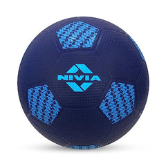 Nivia Home Play Football/PVC Material/Football for Indoor Use/for Age Group Under 12 Years/Size - 3 (Blue)