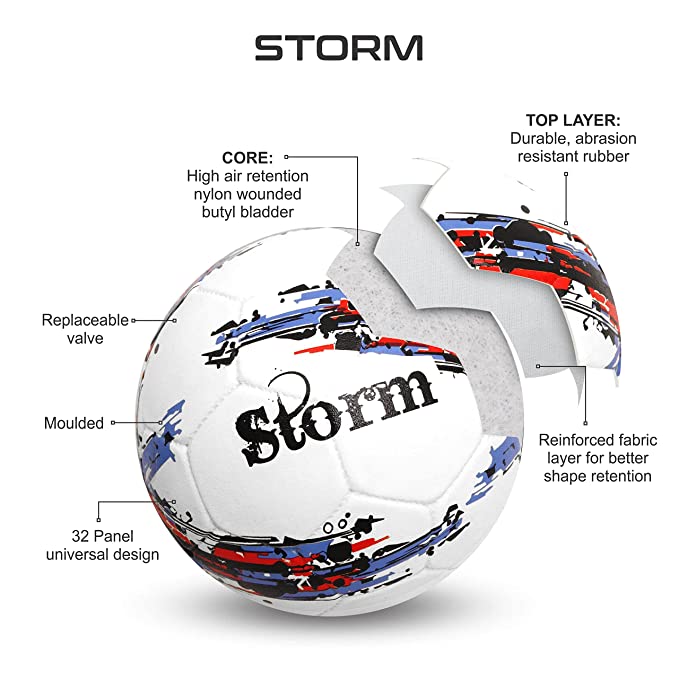 Nivia Storm Football Size - 5 (White)