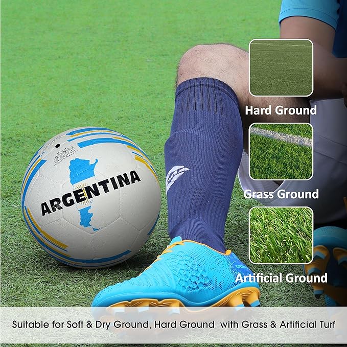 Nivia Country Colour Rubber Moulded Football: Argentina