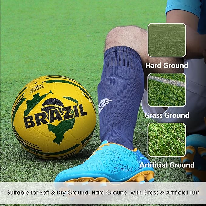 Nivia Country Colour Rubber Moulded Football: Brazil