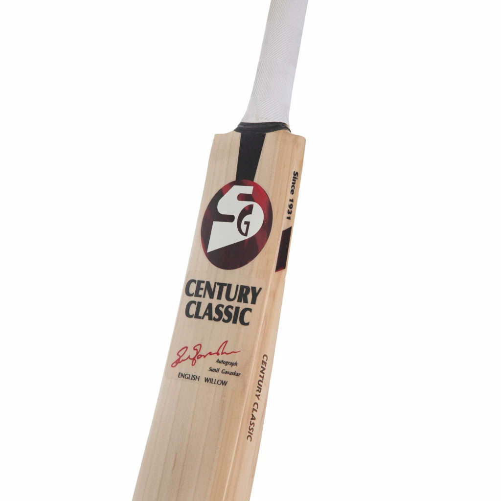 SG Century Classic Traditionally Shaped English Willow Cricket Bat (Leather Ball)