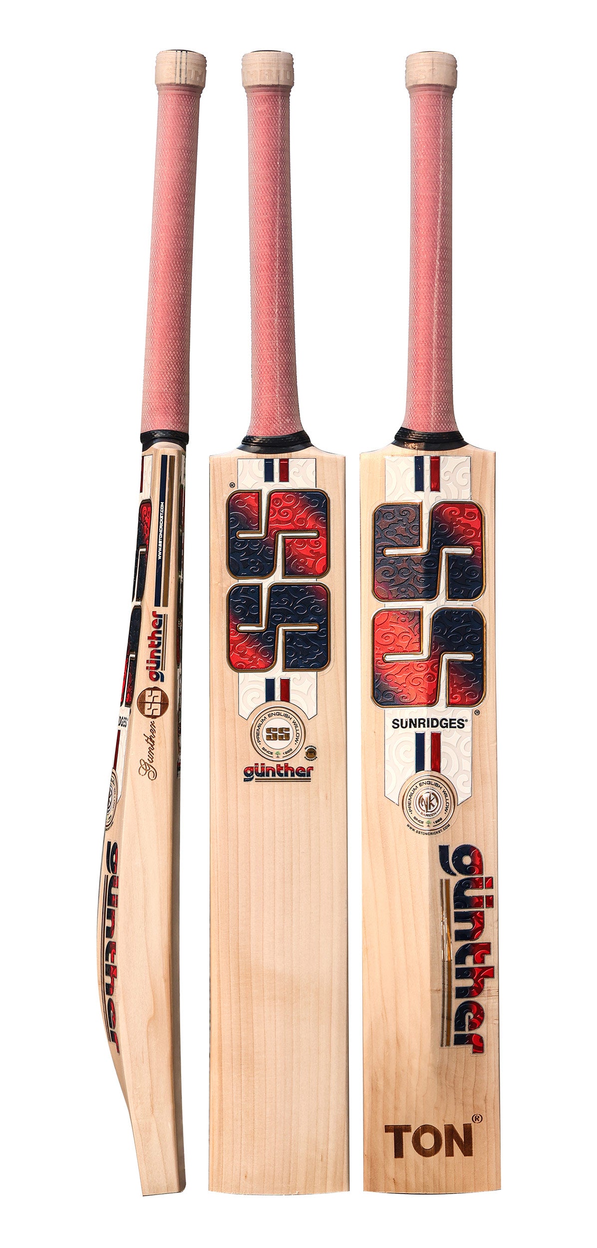 SS Gunther English Willow Cricket Bat SH (Set of 2)