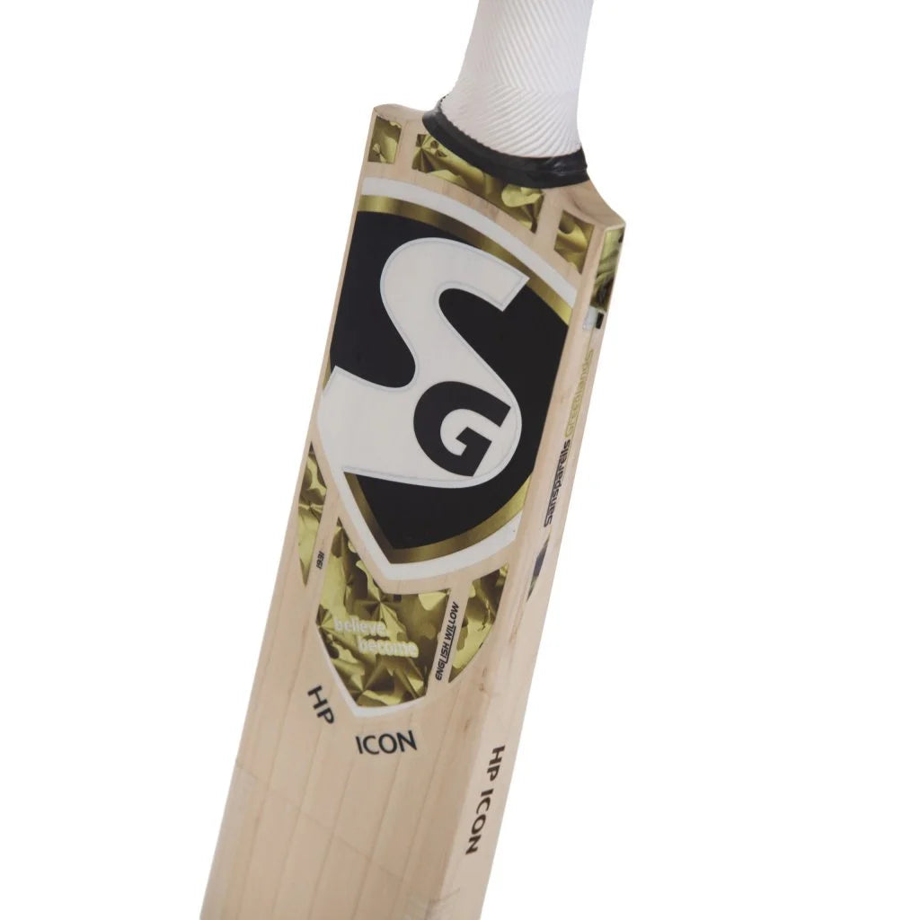 SG HP ICON Grade 3 Top Grade English Willow Custom made to ensure highest quality and performance(Leather Ball)