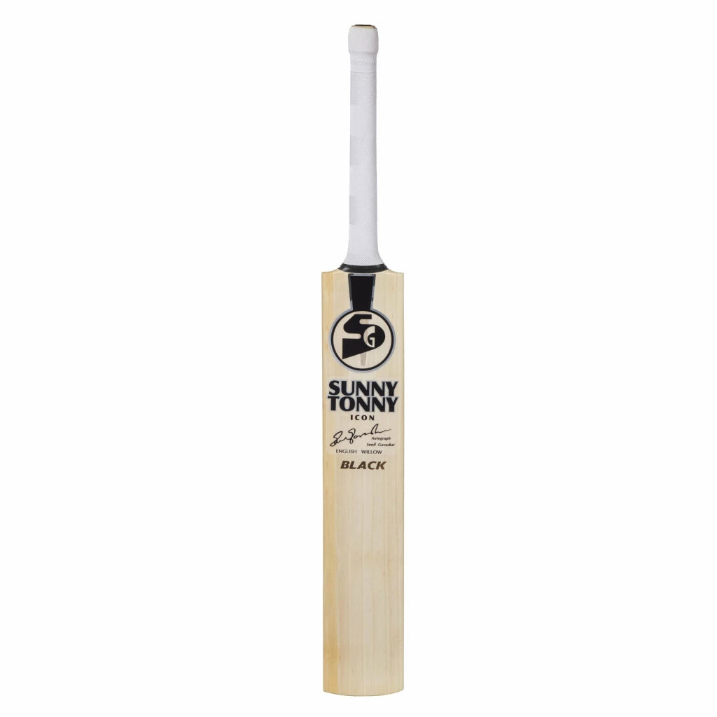 SG Sunny Tonny Icon Black – Grade 3 world’s finest English willow hard pressed & traditionally shaped Cricket Bat (Leather Ball)