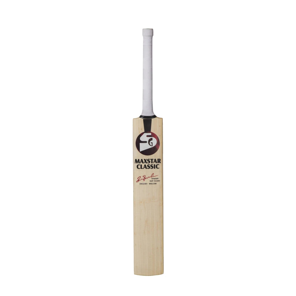 SG Maxstar Classic Traditionally Shaped English Willow grade 6 Cricket Bat (Leather Ball)