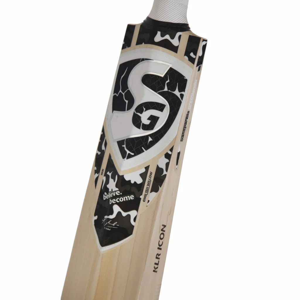 SG KLR ICON Grade 3 Rare Top Grade English Willow Custom made to ensure highest quality and performance(Leather Ball)