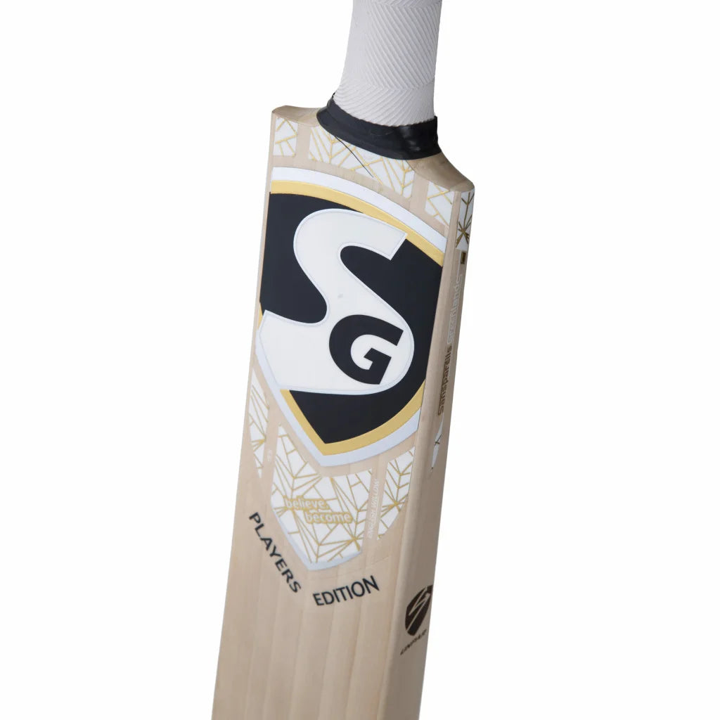 Players Edition English Willow top grade 1 Cricket Bat (Leather Ball)