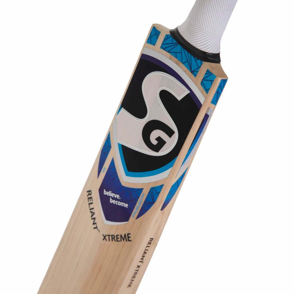 SG Reliant Xtreme Grade 5 English willow hard pressed & traditionally shaped for superb stroke Cricket Bat (Leather Ball)