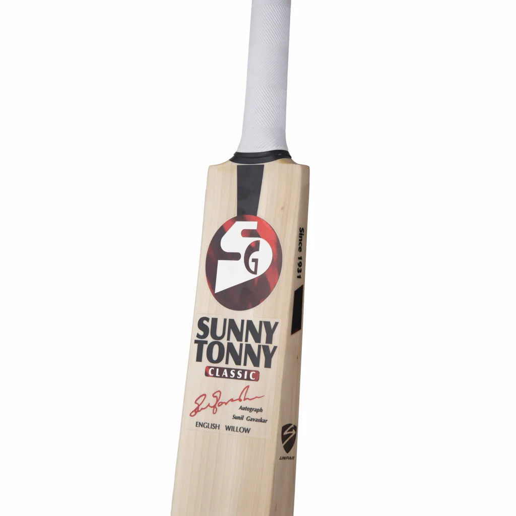 SG Sunny Tonny Classic – Grade 1 Worlds Finest English Willow Cricket Bat (Leather Ball)