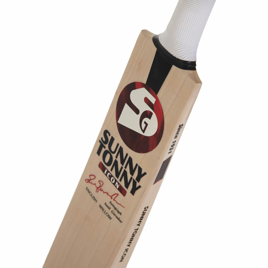 SG Sunny Tonny Icon – Grade 3 world’s finest English willow hard pressed & traditionally shaped Cricket Bat (Leather Ball)