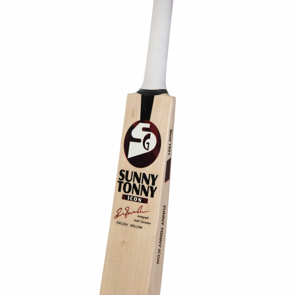 SG Sunny Tonny Icon – Grade 3 world’s finest English willow hard pressed & traditionally shaped Cricket Bat (Leather Ball)