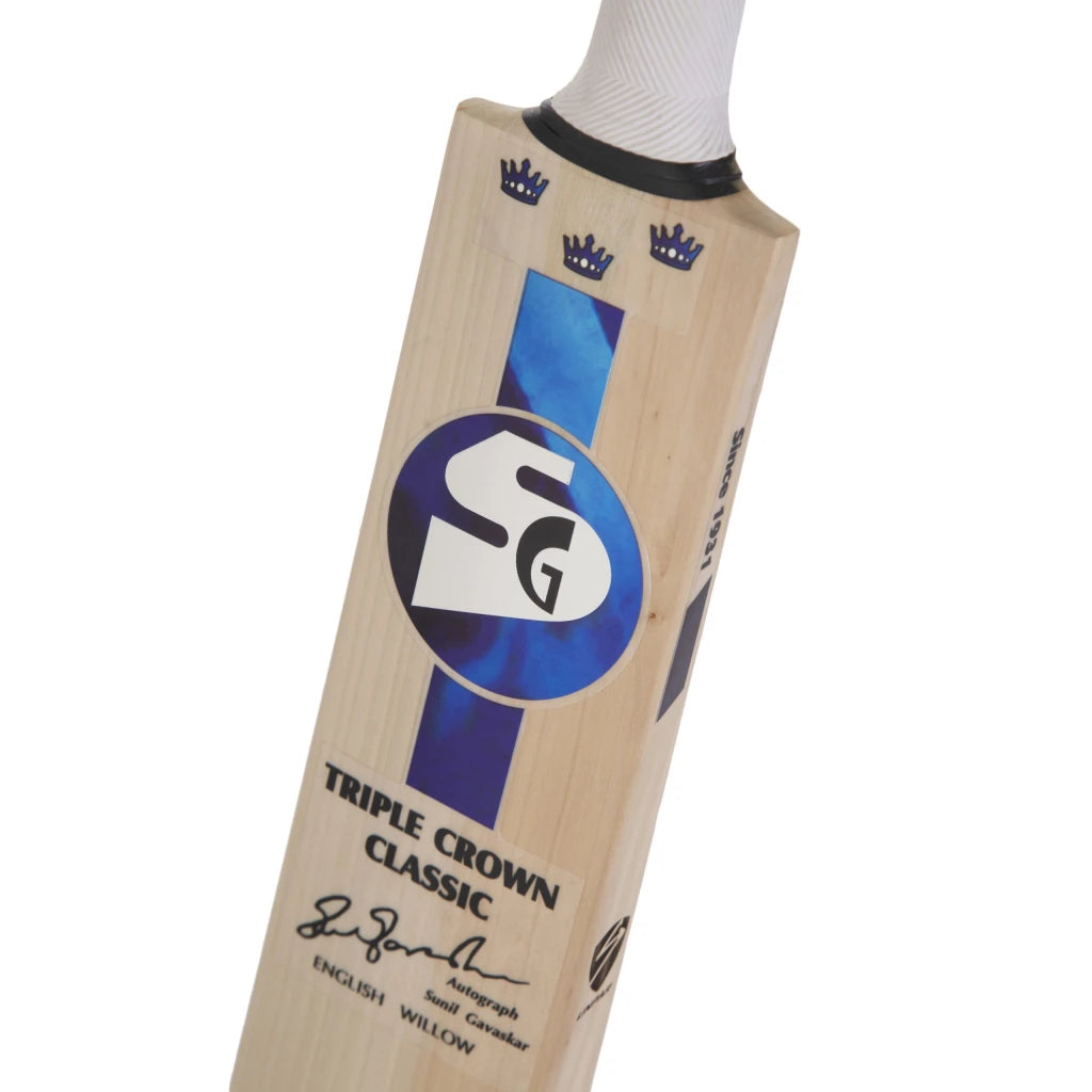 SG Triple Crown Classic English Willow top grade 1 CricketBat (Leather Ball)