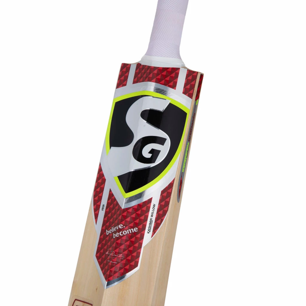 SG Valor Premium Kashmir Willow traditional shaped Cricket Bat (Leather Ball)