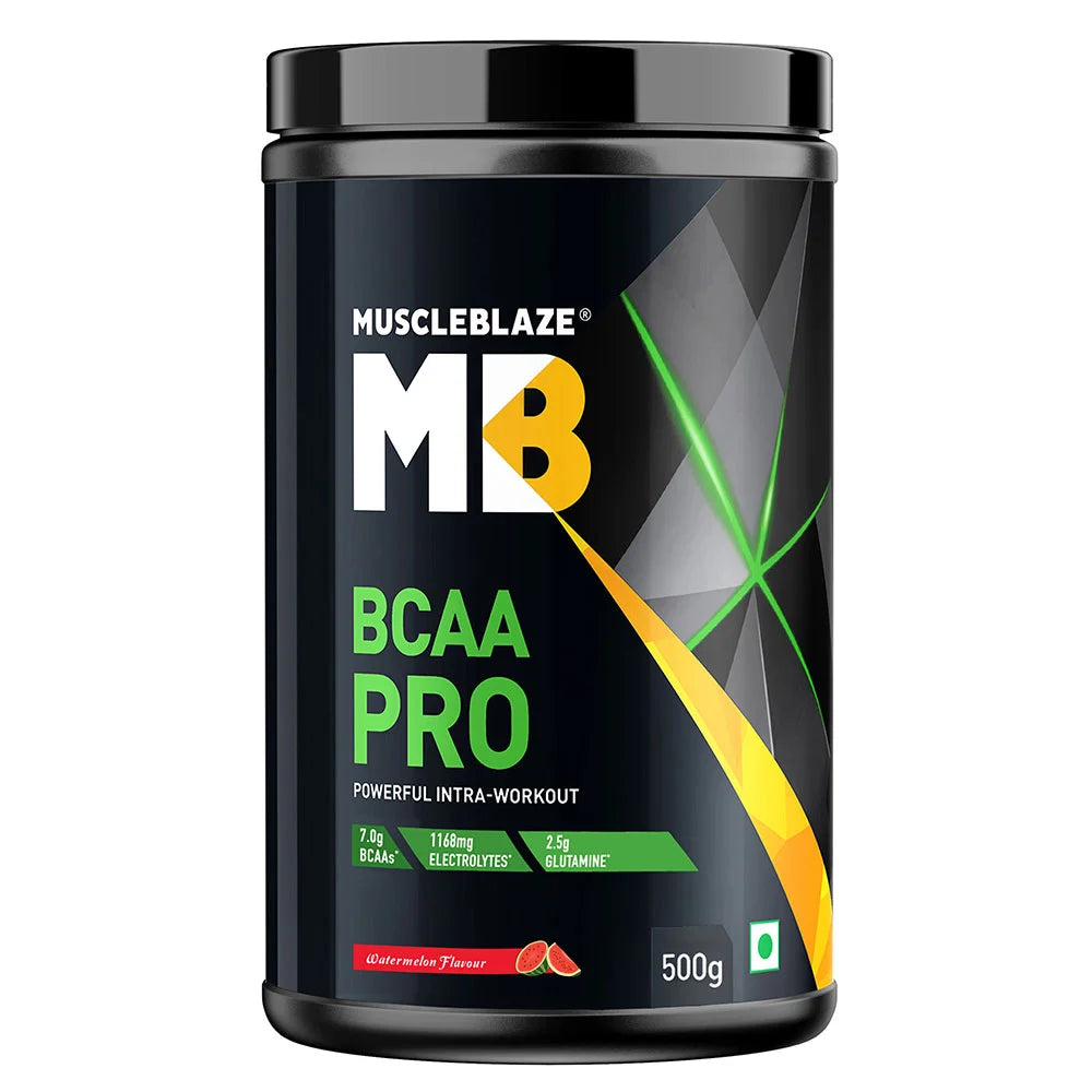 MuscleBlaze BCAA Pro Essential Amino Acids, 33 Servings, 500 g (1.1 lb), Watermelon