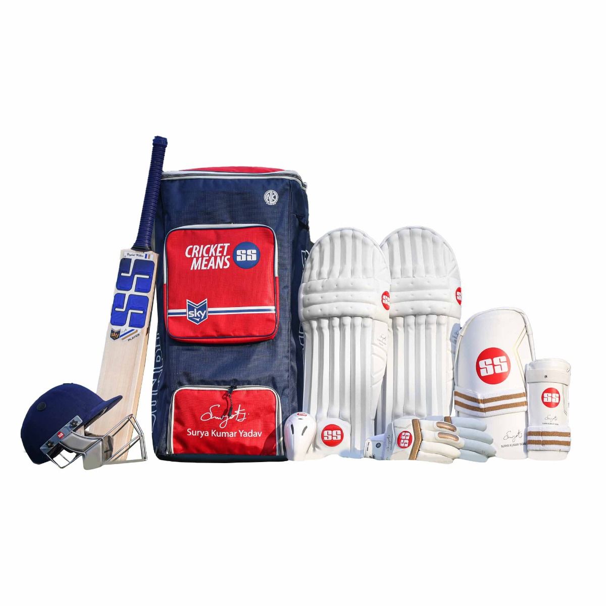 SS Cricket Sky English Willow Full Cricket Kit Men